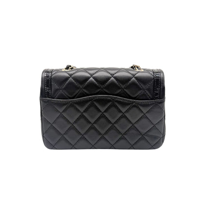 Chanel Black on Black Patent Trim Mini Crossbody Bag