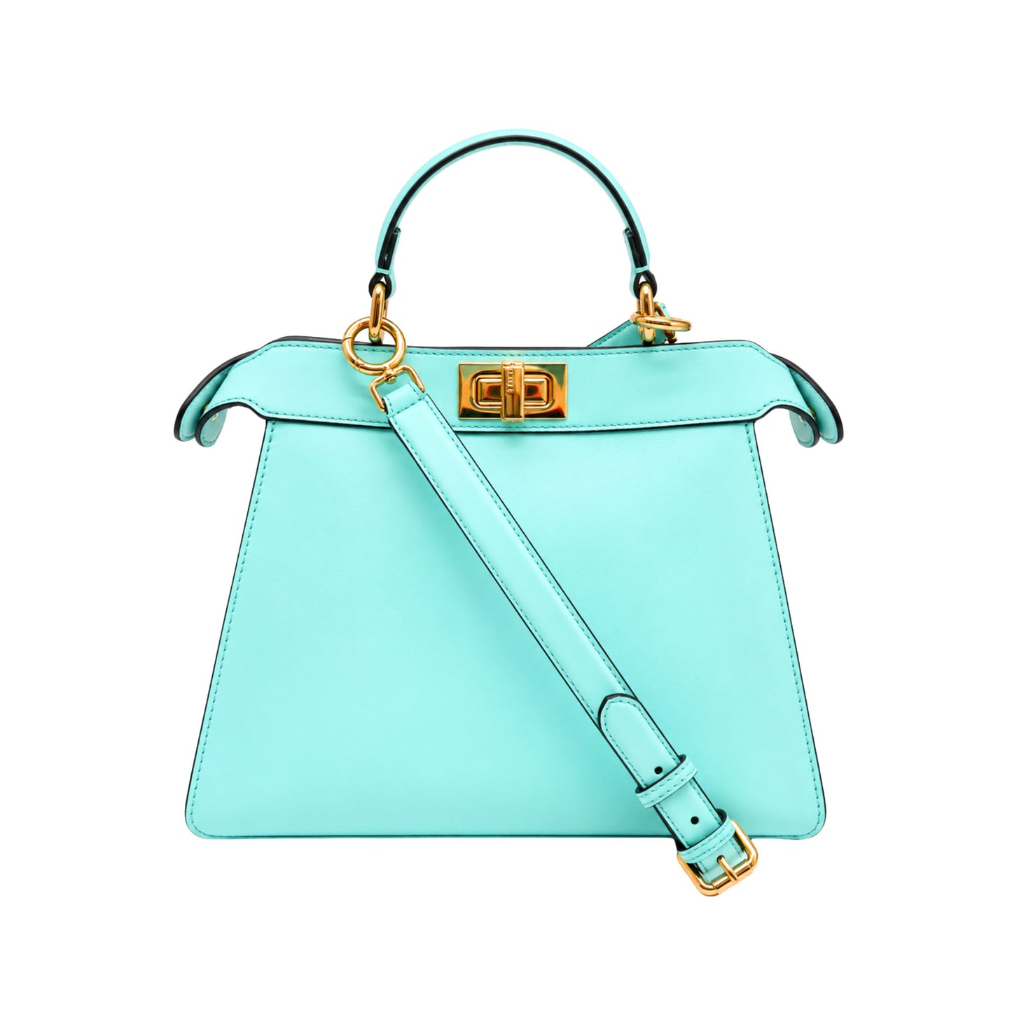 Fendi Small Peekabo Tiffany Blue Handbag