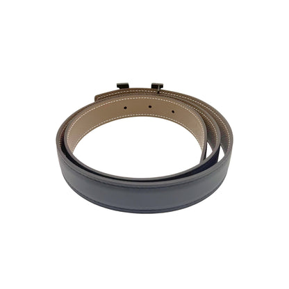 Hermes Constance Double Sided Belt Kit in Noir / Etoupe with So Black Hardware