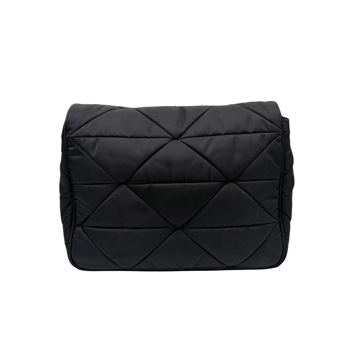 Prada Black Padded Triangle Nylon Shoulder Bag
