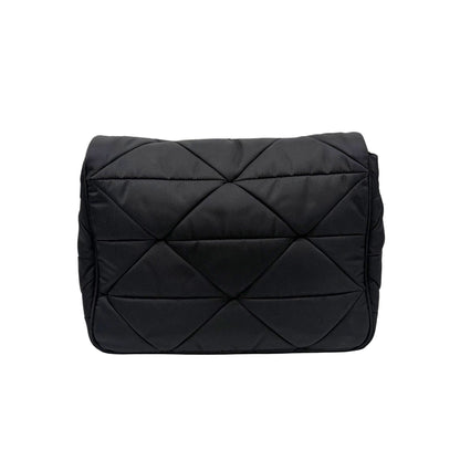 Prada Black Padded Triangle Nylon Shoulder Bag