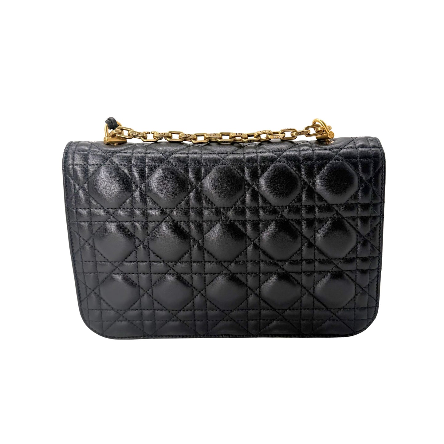 Dior Navy Dior Addict Cannage Flap Bag