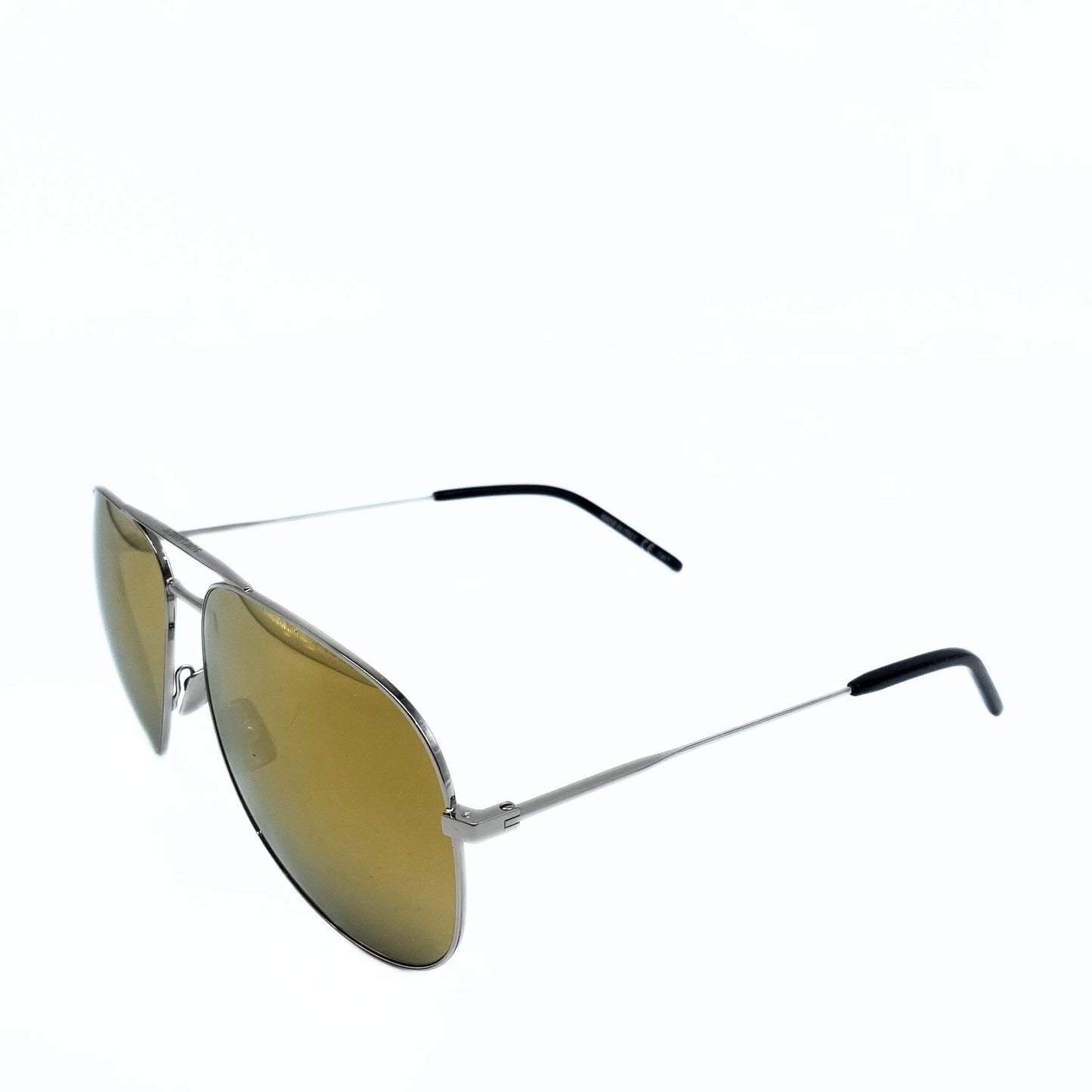 Yves Saint Laurent Silver Aviator Yellow