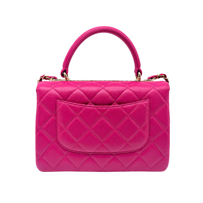 Chanel Trendy Small Dark Pink Flap Bag