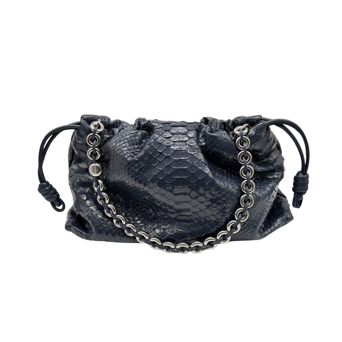 Loewe Flamenco Large Shoulder Bag in Patent Python