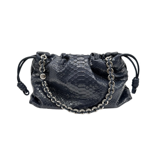 Loewe Flamenco Large Shoulder Bag in Patent Python