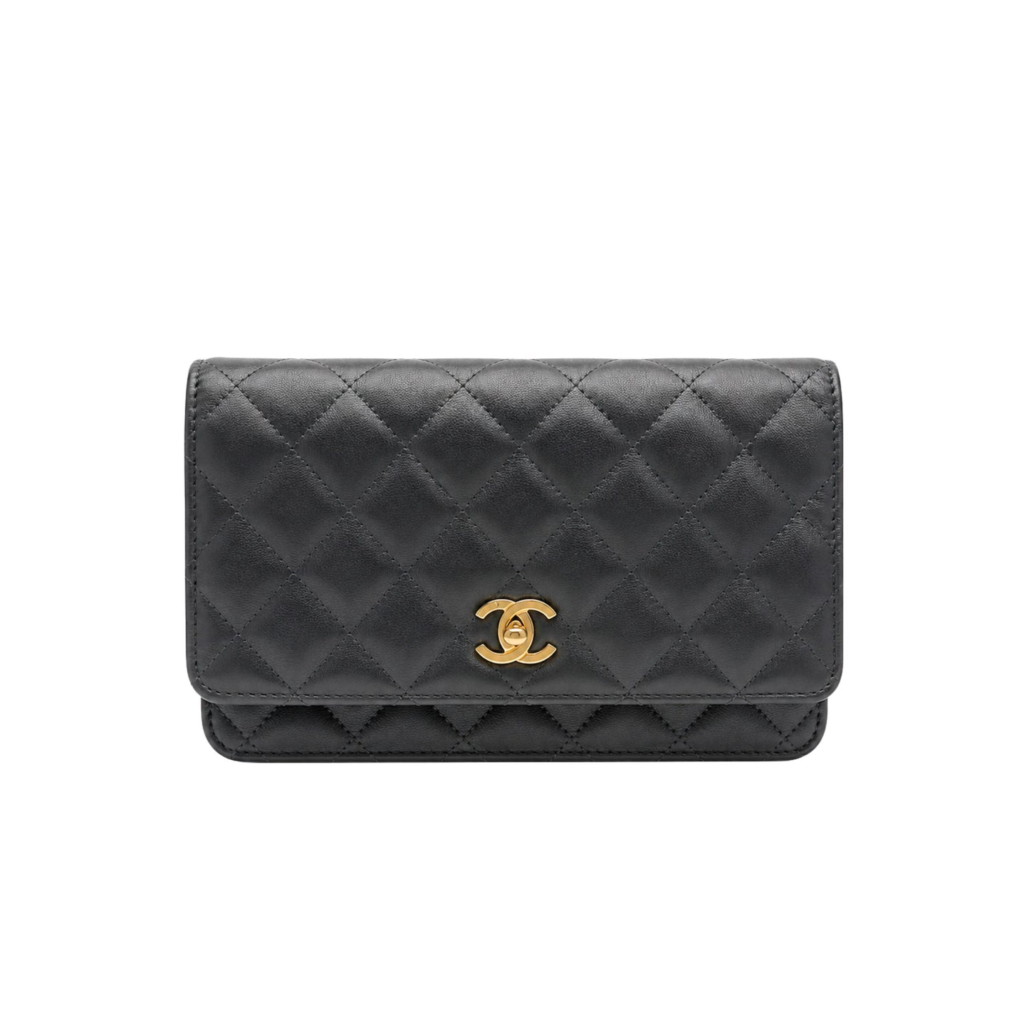 Chanel Grey Pearl Crush Lambskin with Gold Hardware