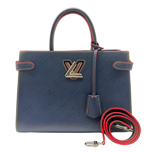 Louis Vuitton Blue Epi Twist Red Trim Tote