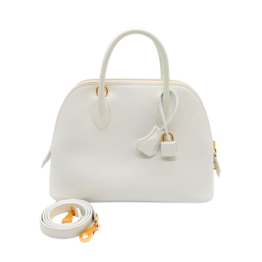 Hermes White Bolide 25cm