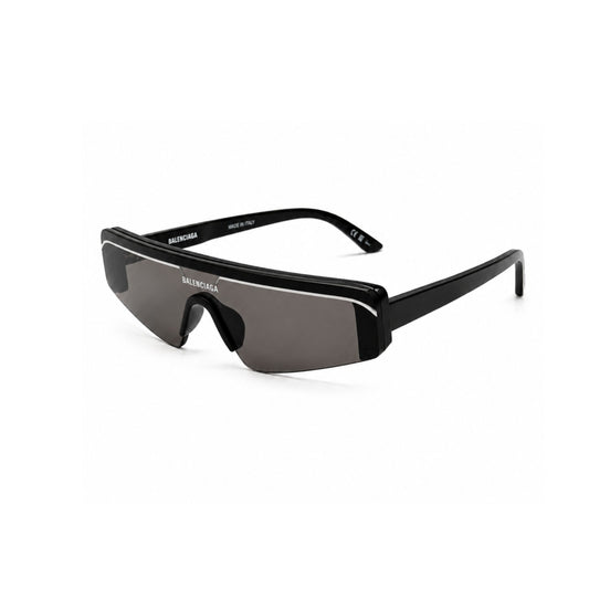 Balenciaga Black and White Shield Unisex Sunglasses