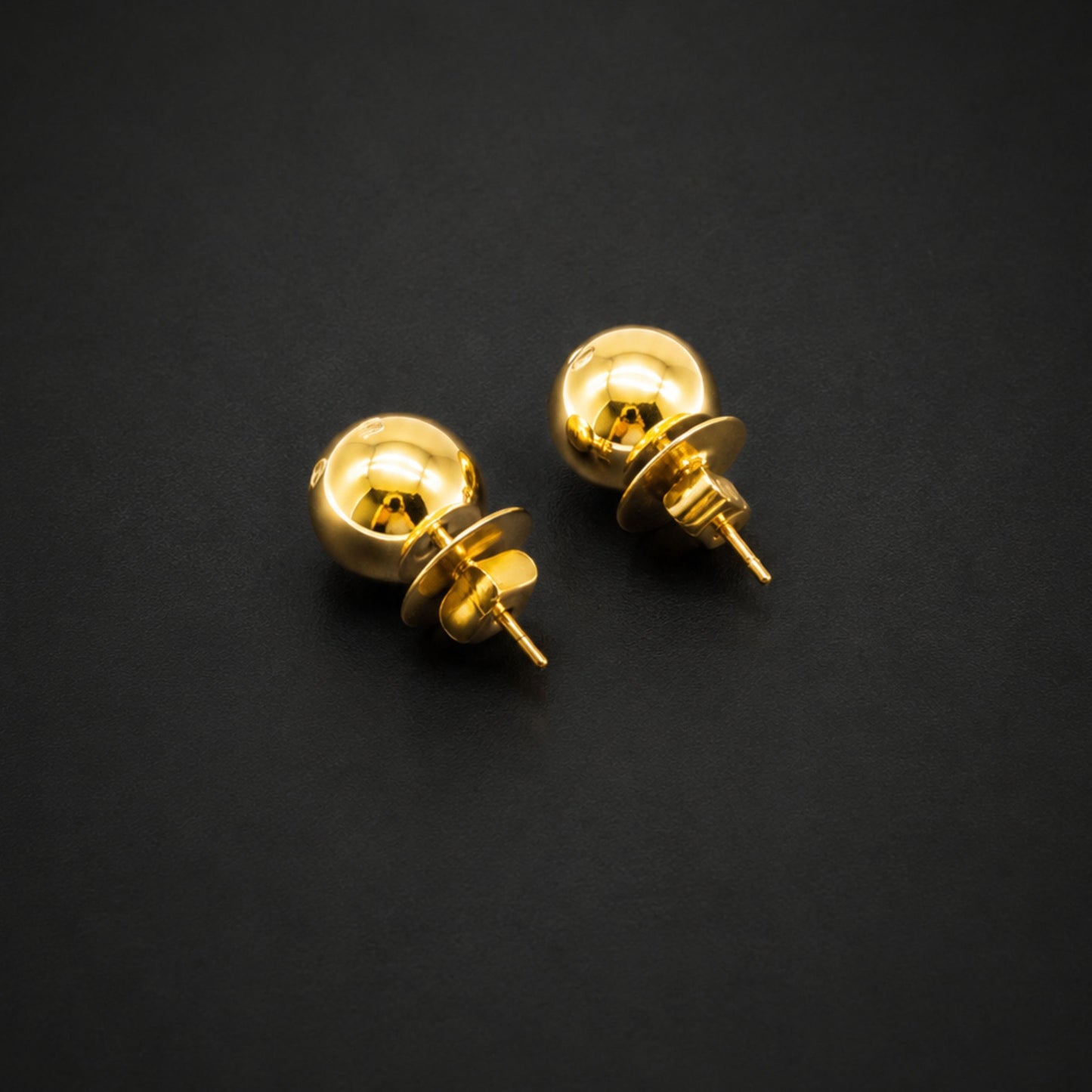 Tiffany & Co. Diamond .23 Ct. 18K Gold Platinum Ball Earrings
