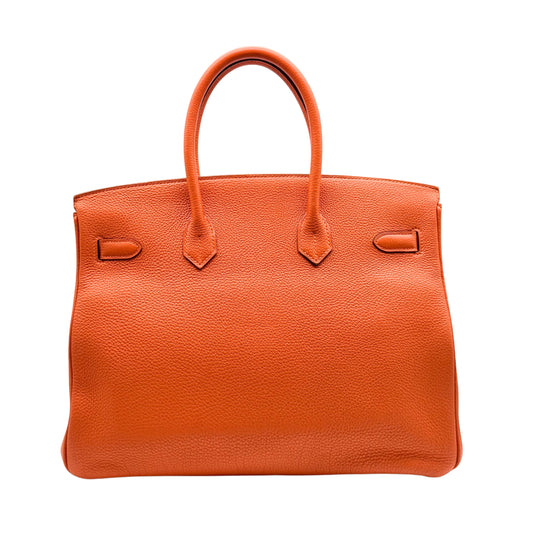 Hermes Birkin 35 Orange Togo Gold Hardware