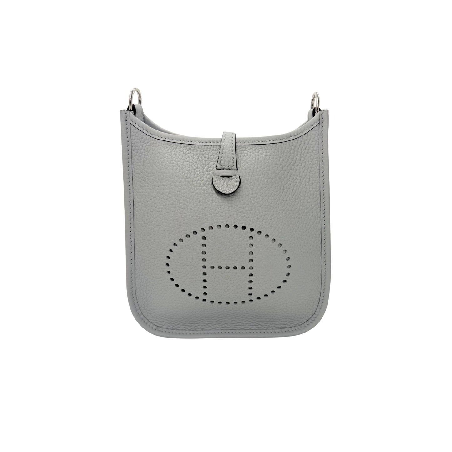 Hermes Blue Glacier Evelyne Crossbody Tres Petit Modele