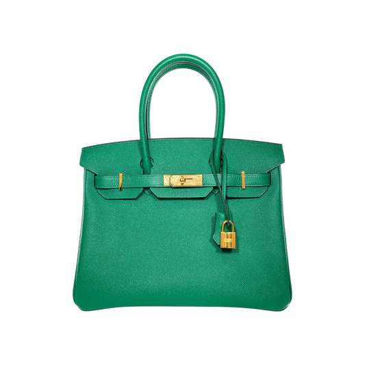 Hermes Birkin 30 Malachite Epsom Gold Hardware