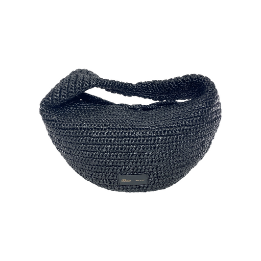 Khaite Black Raffia Olivia Hobo Bag