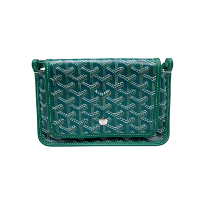 Goyard Green Goyardine Canvas Plumet Pouch