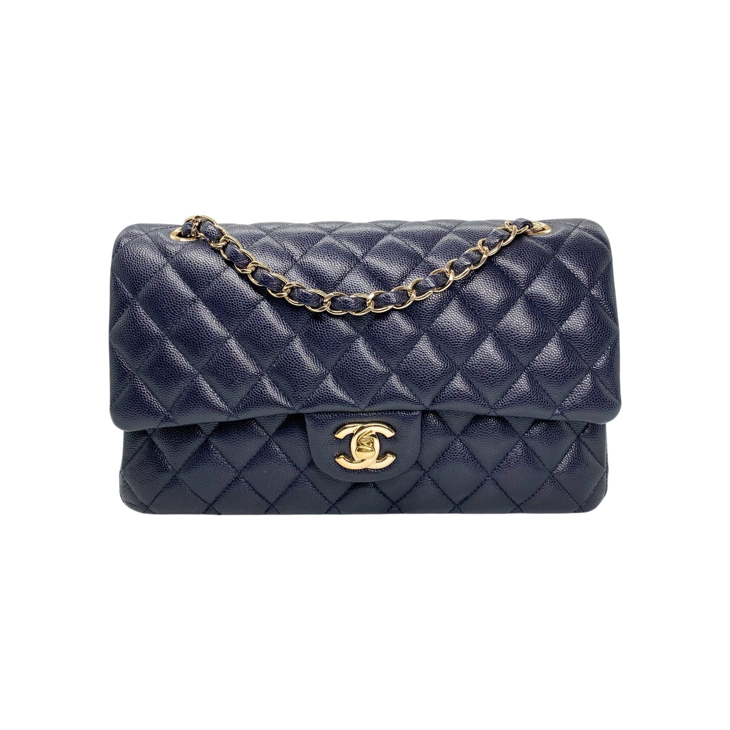 Chanel Navy Medium Double Flap Bag