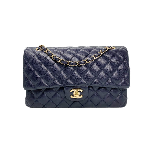 Chanel Navy Medium Double Flap Bag