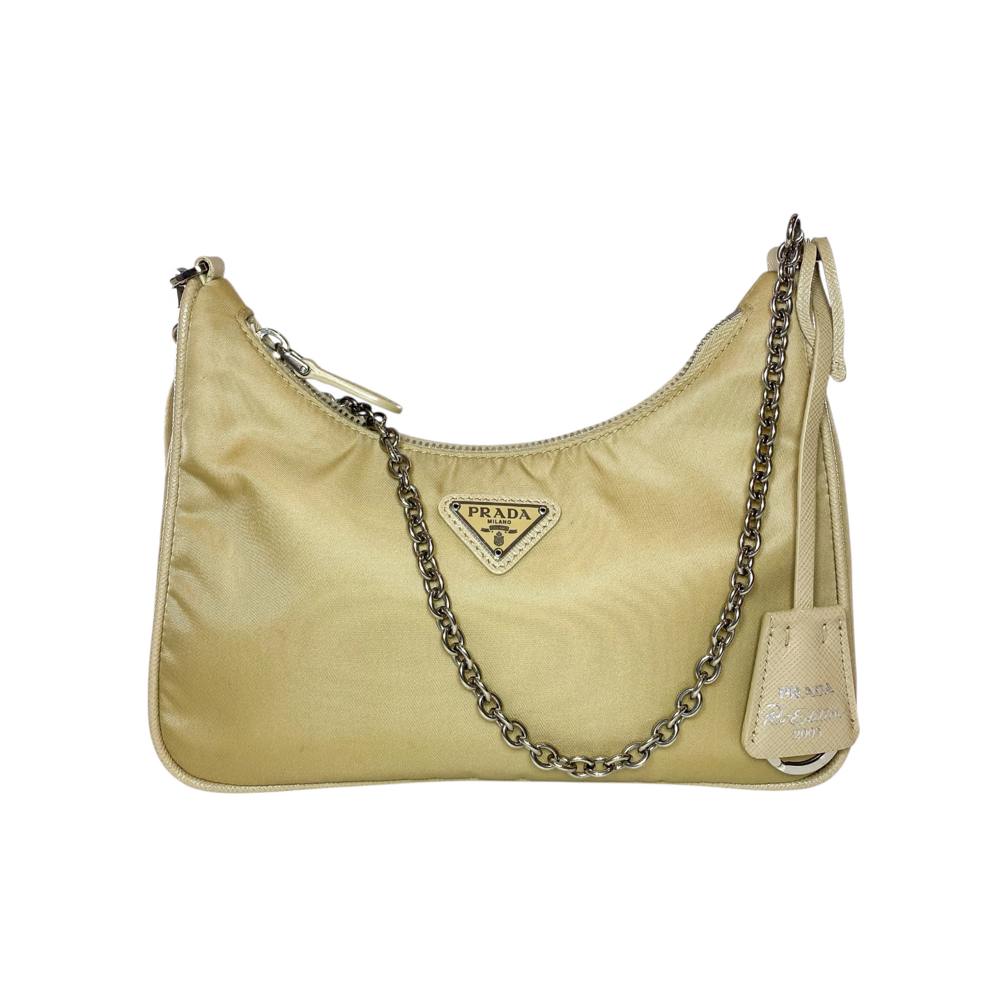 Prada Beige Re-Edition Shoulder Bag