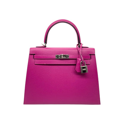 Hermes Kelly 25 Rose Poupre Epsom Palladium Hardware
