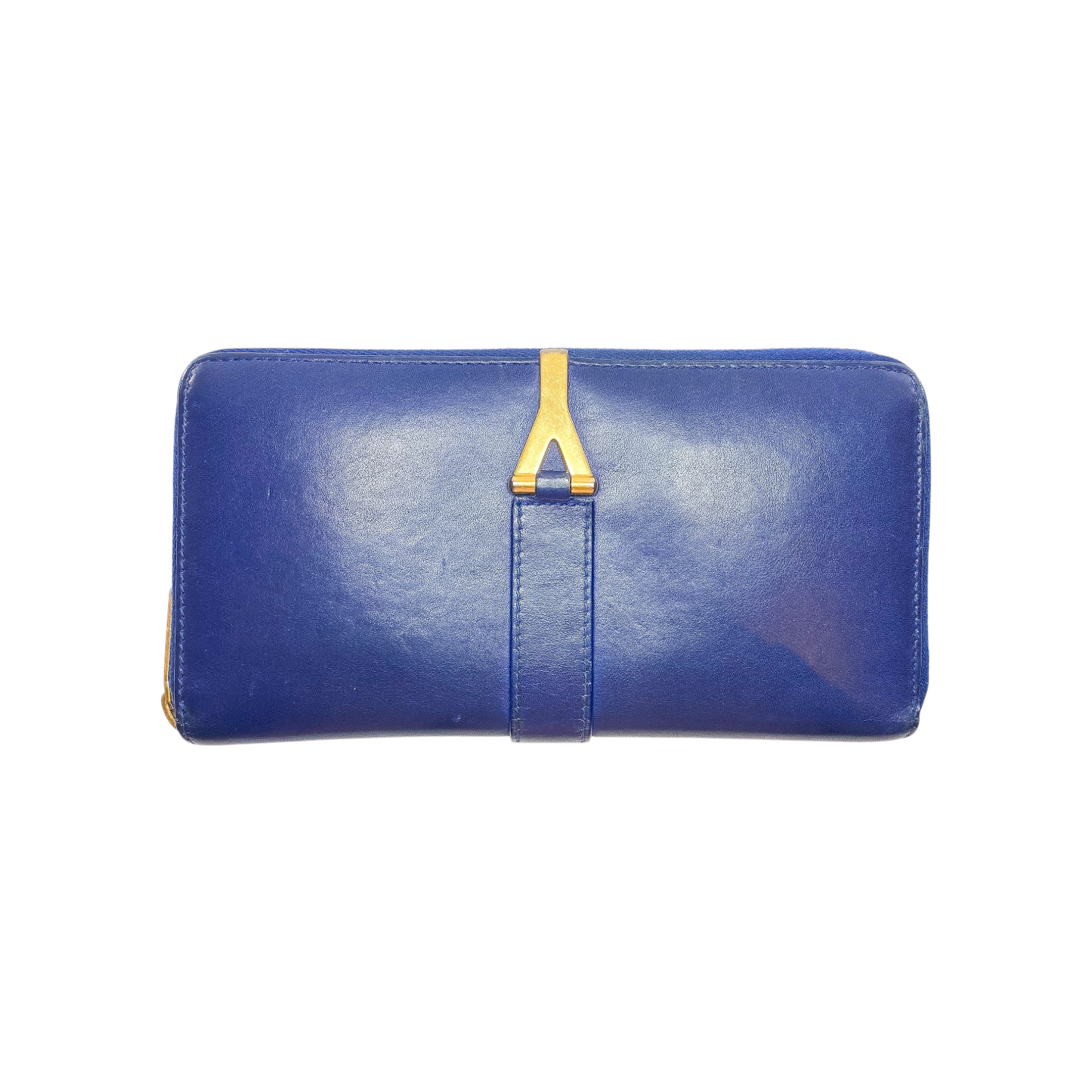 Saint Laurent Indigo Y Line Zip Wallet