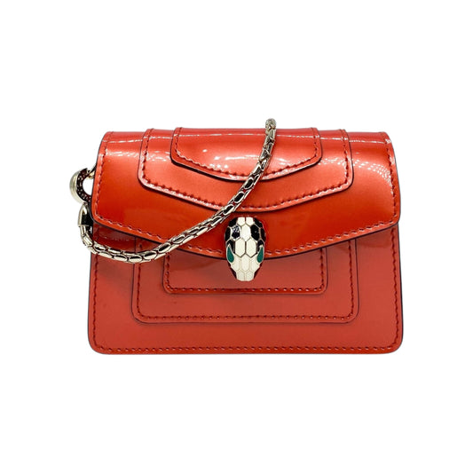 Bulgari Orange Patent Mini Serpenti Forever