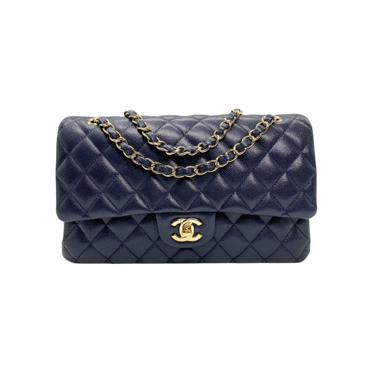 Chanel Navy Medium Double Flap Bag