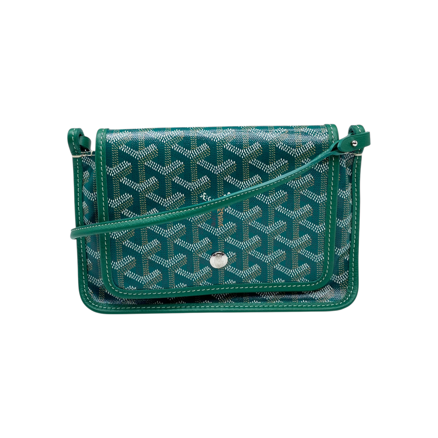 Goyard Green Goyardine Canvas Plumet Pouch