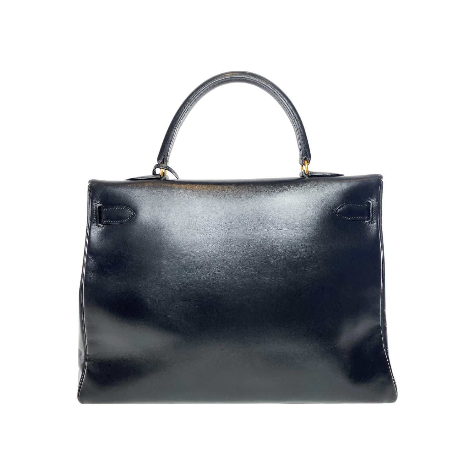 Hermes Kelly 35 Retourne Black Box Gold Hardware