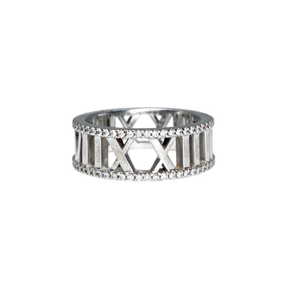 Tiffany & Co. White Gold Diamond Atlas Ring