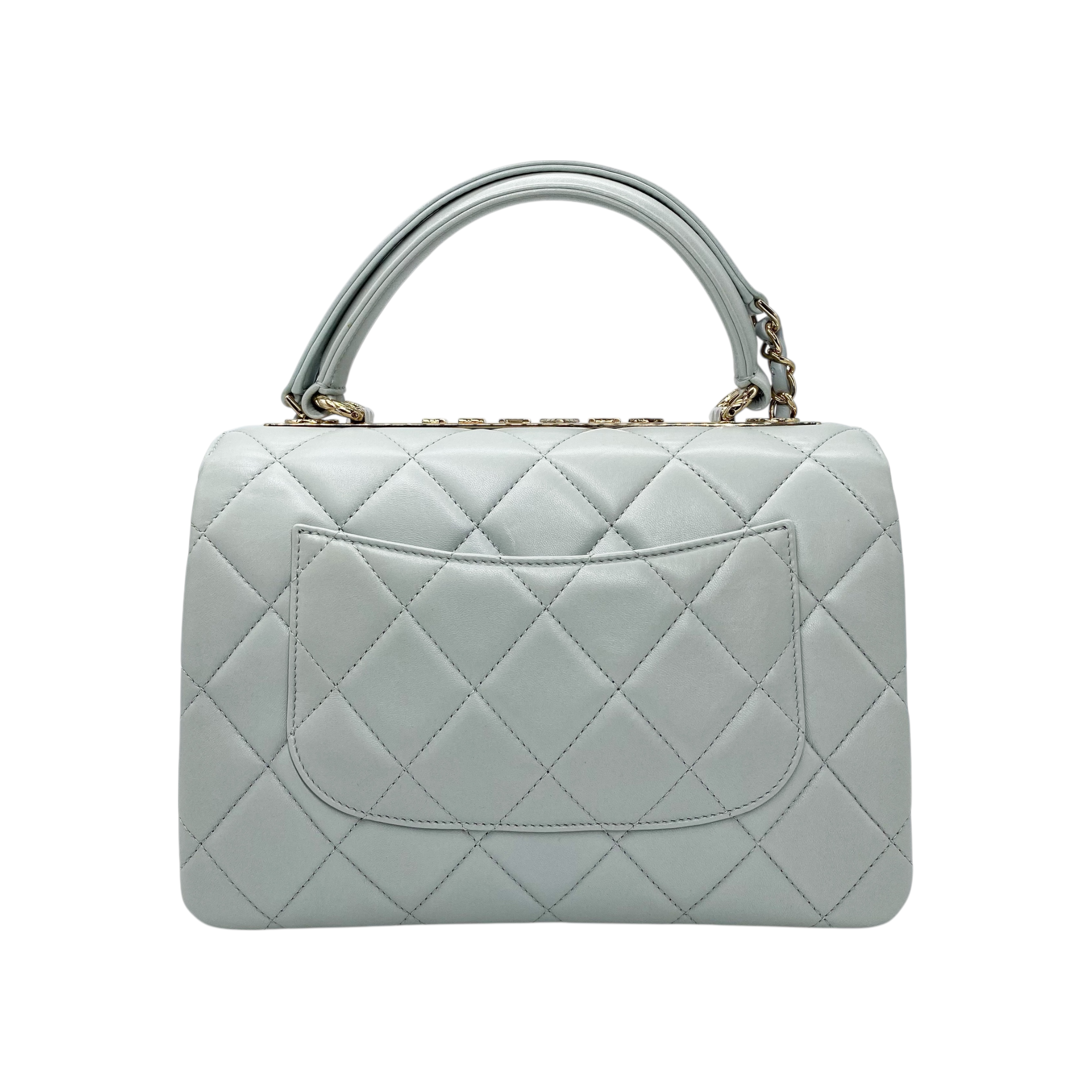 Chanel Light Grey Small Trendy Top Handle