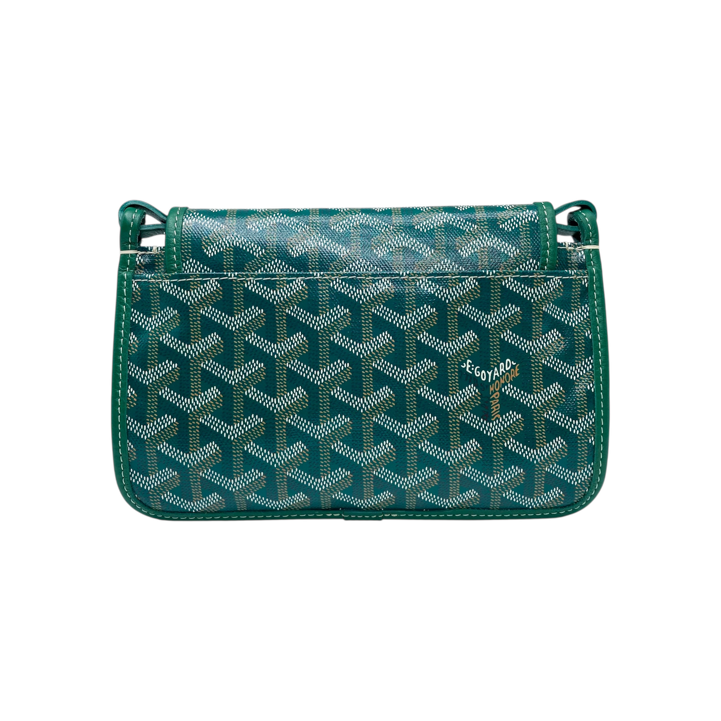 Goyard Green Goyardine Canvas Plumet Pouch