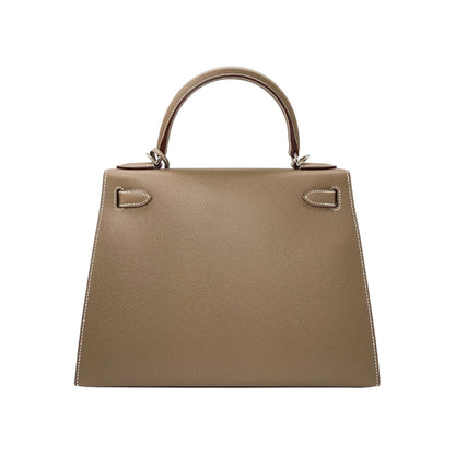 Hermes Kelly 28 Etoupe Epsom Palladium Hardware