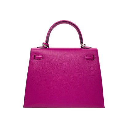 Hermes Kelly 25 Rose Poupre Epsom Palladium Hardware