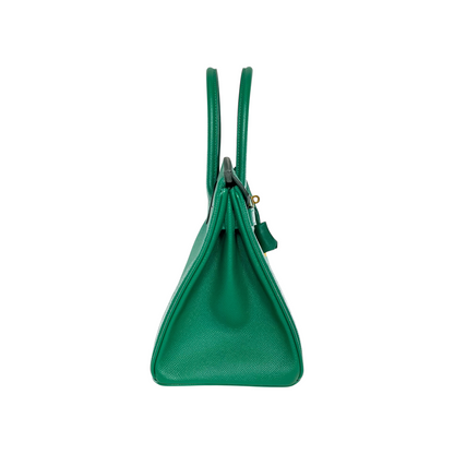 Hermes Birkin 30 Malachite Epsom Gold Hardware