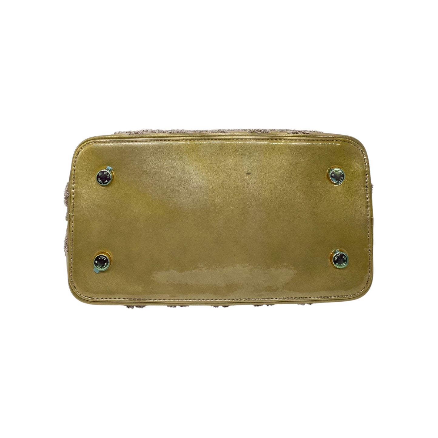 Louis Vuitton Khaki Lockit Patent Bouclette Bag