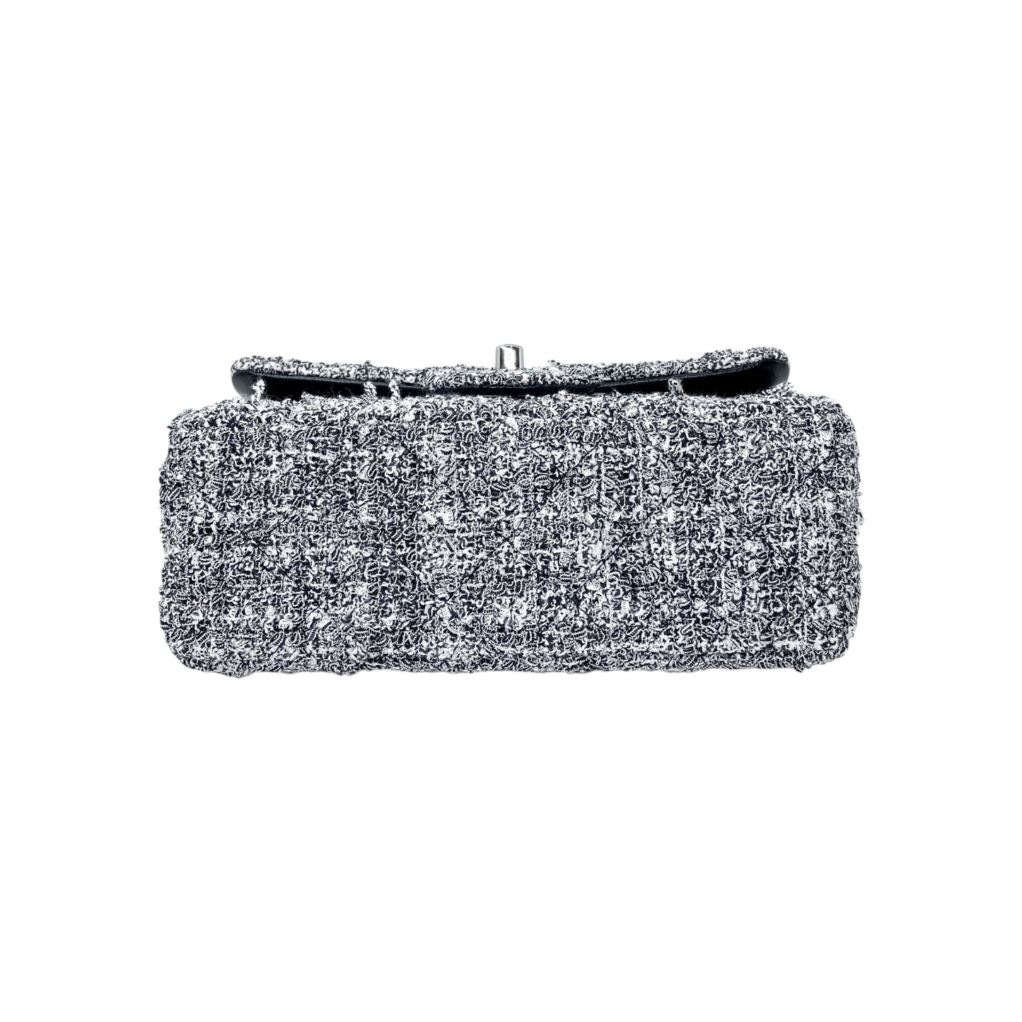 Chanel Black White Tweed Mini Rectangle