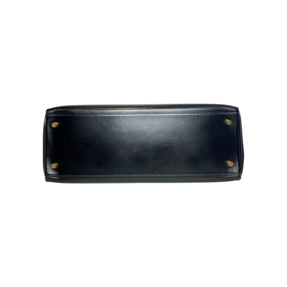 Hermes Kelly 35 Retourne Black Box Gold Hardware