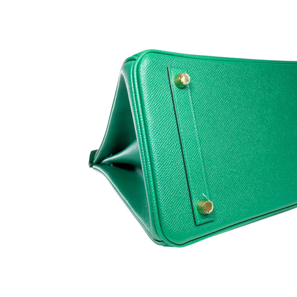 Hermes Birkin 30 Malachite Epsom Gold Hardware