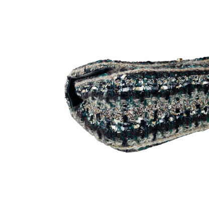 Chanel Multicolor Tweed Braid Flap Bag