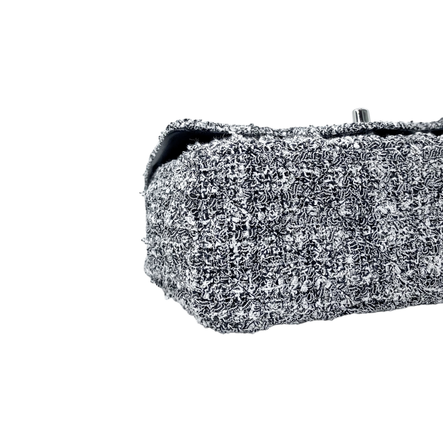 Chanel Black White Tweed Mini Rectangle