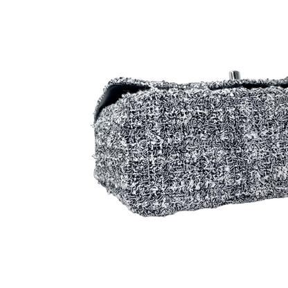 Chanel Black White Tweed Mini Rectangle