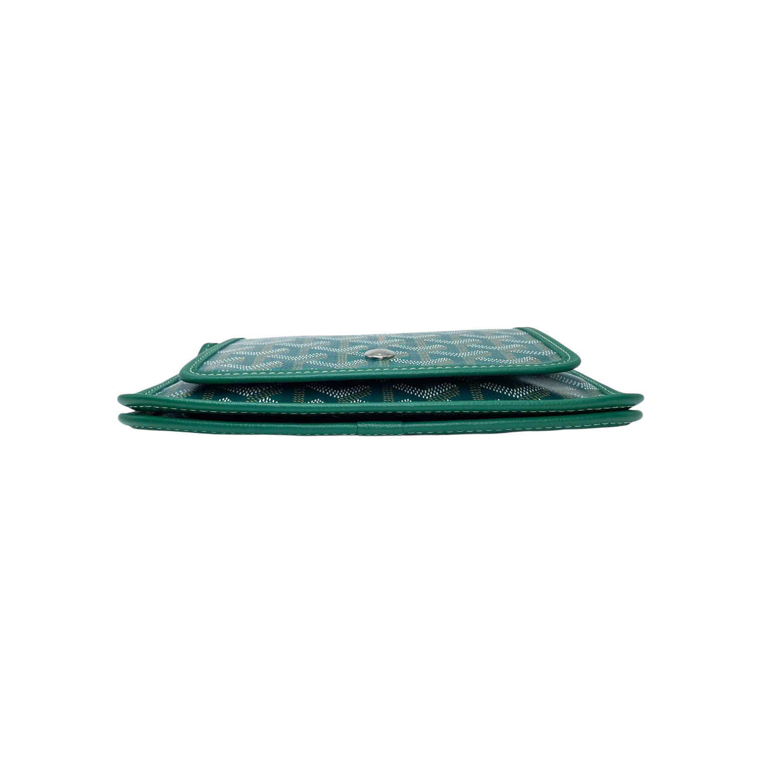Goyard Green Goyardine Canvas Plumet Pouch