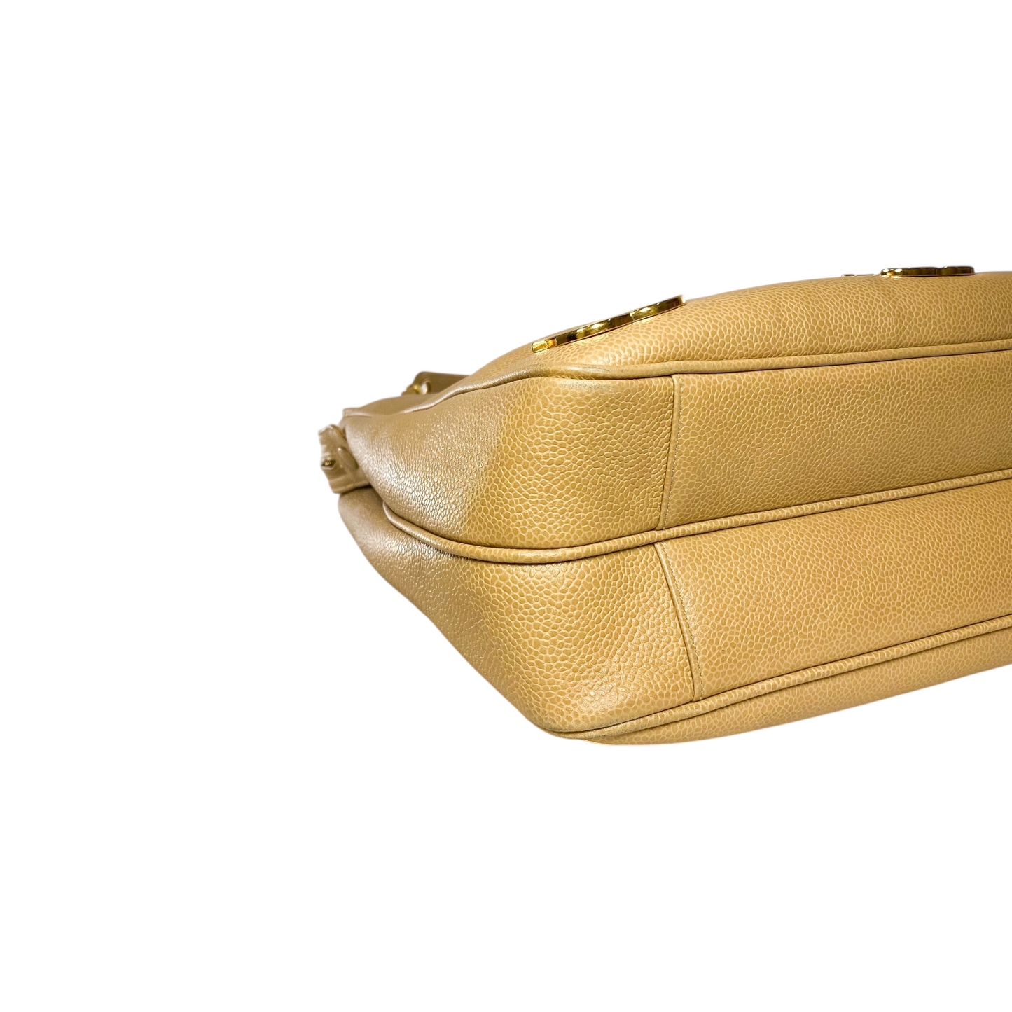 Chanel Beige Vintage Triple CC Tote