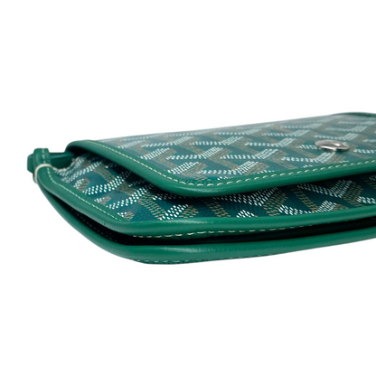 Goyard Green Goyardine Canvas Plumet Pouch