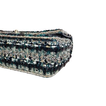 Chanel Multicolor Tweed Braid Flap Bag