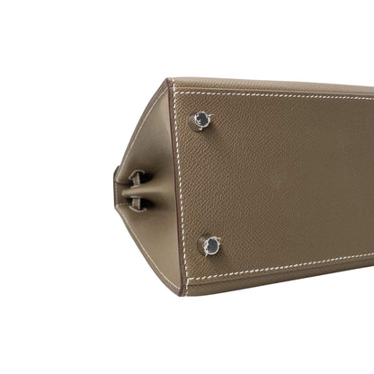 Hermes Kelly 28 Etoupe Epsom Palladium Hardware