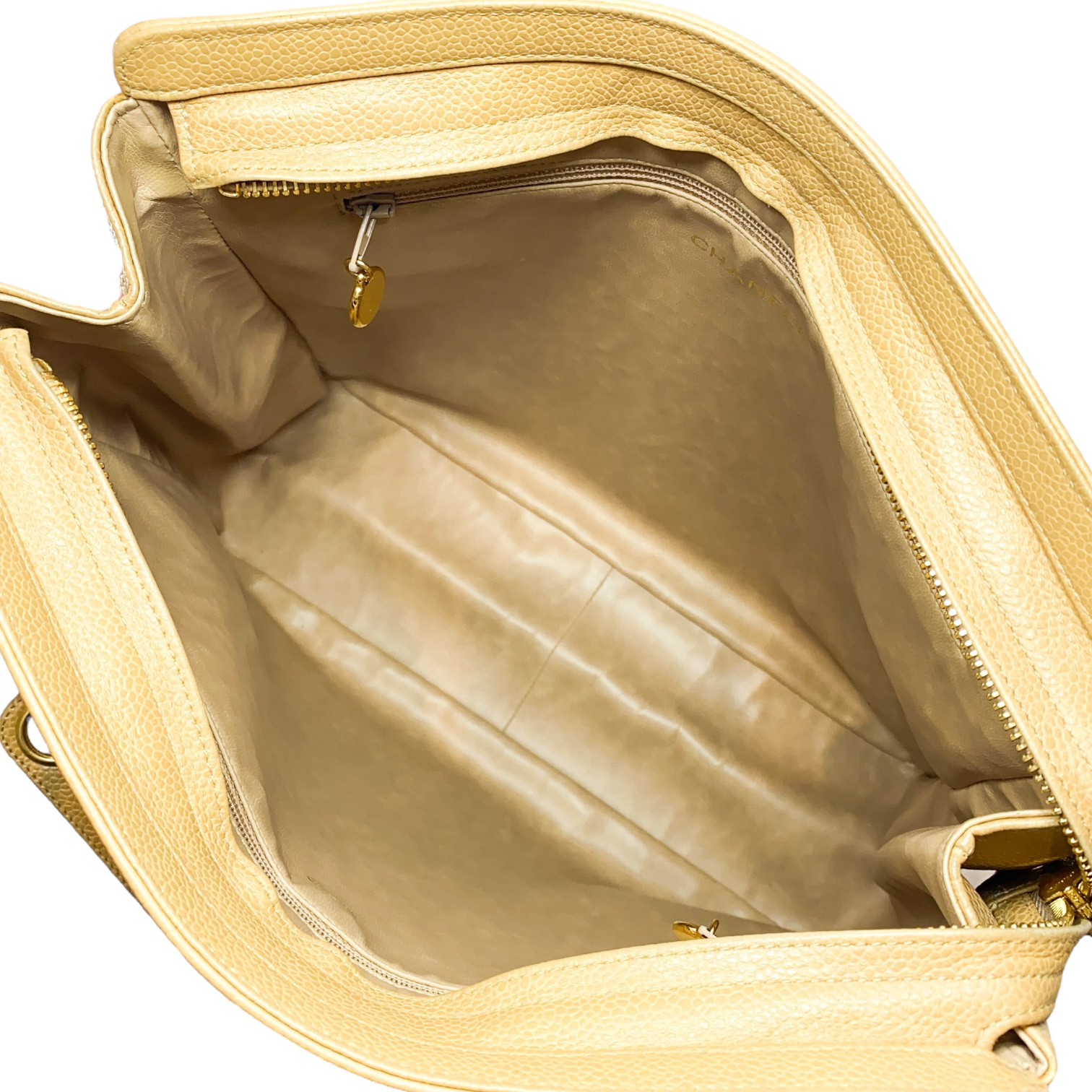 Chanel Beige Vintage Triple CC Tote
