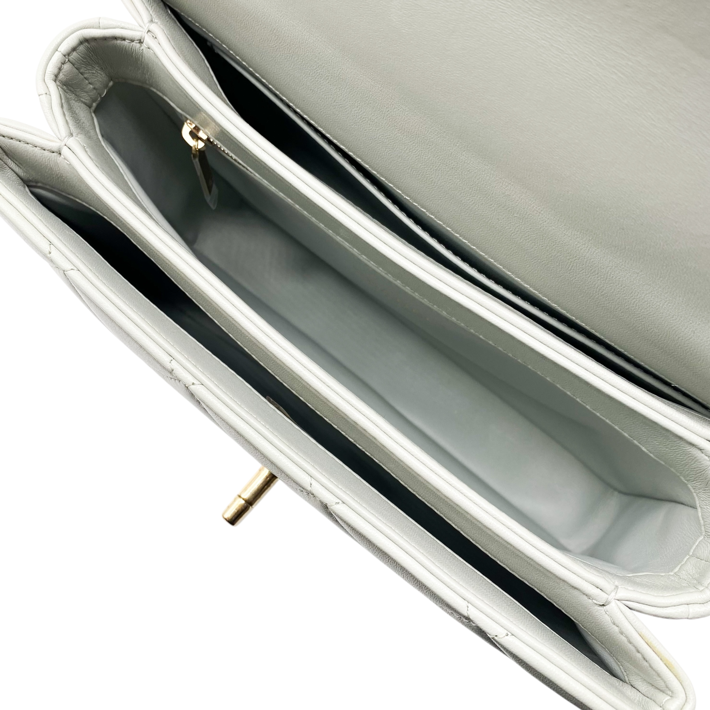 Chanel Light Grey Small Trendy Top Handle