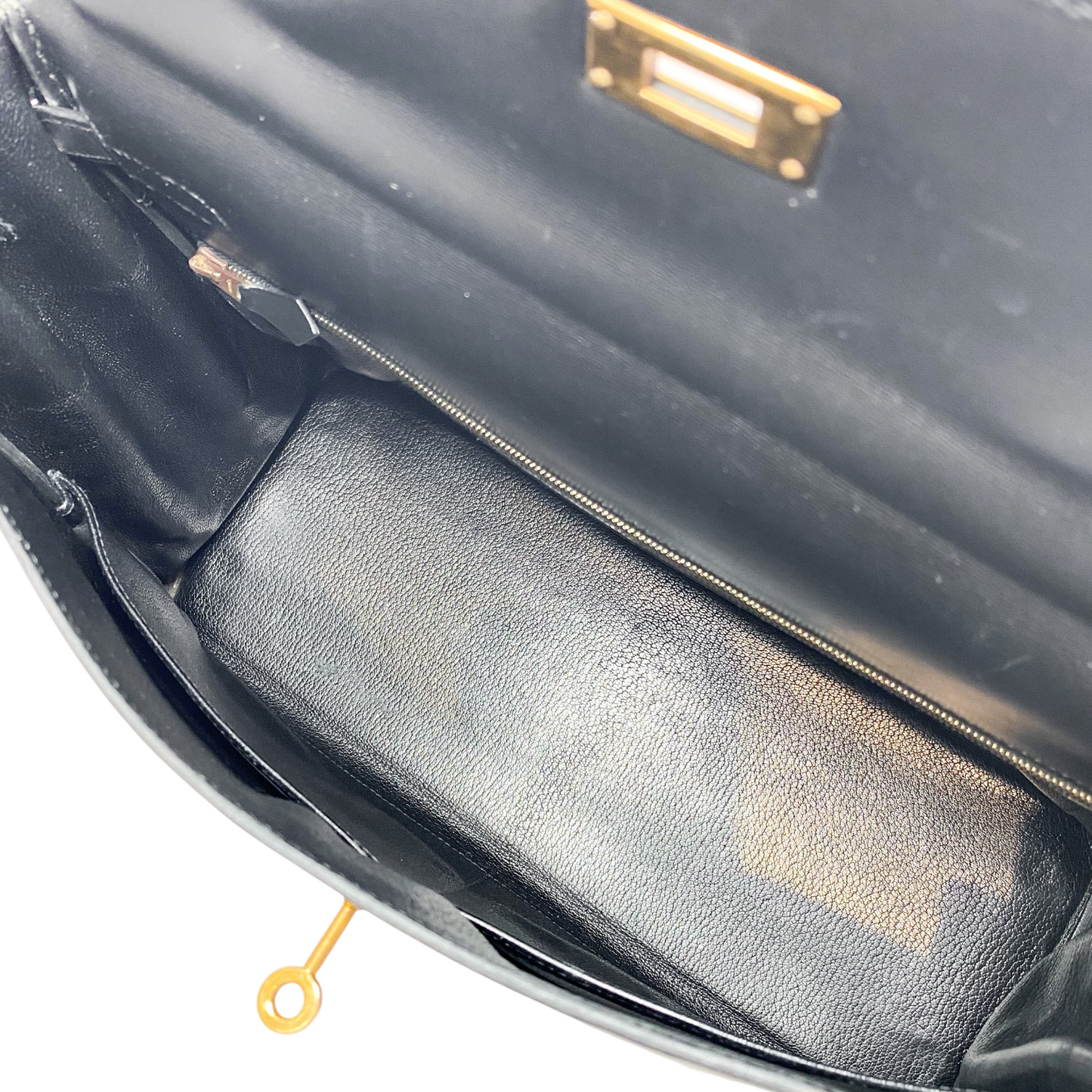 Hermes Kelly 35 Retourne Black Box Gold Hardware